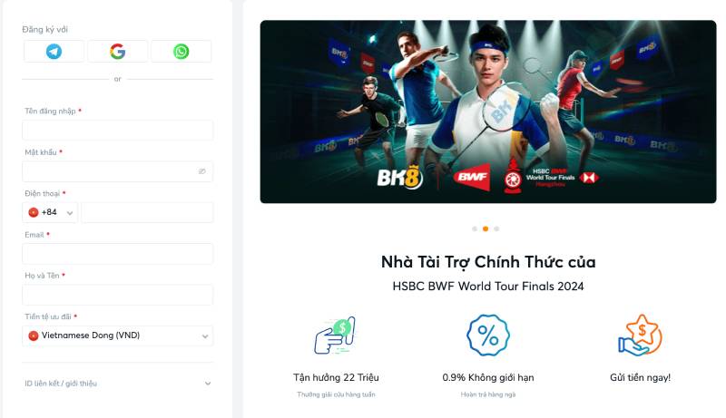 BK8 - nhà cái thể thao số 1 đến từ châu Âu 12 Đăng Ký Tài Khoản BK8 – Tham Gia Chỉ Trong Vài Phút